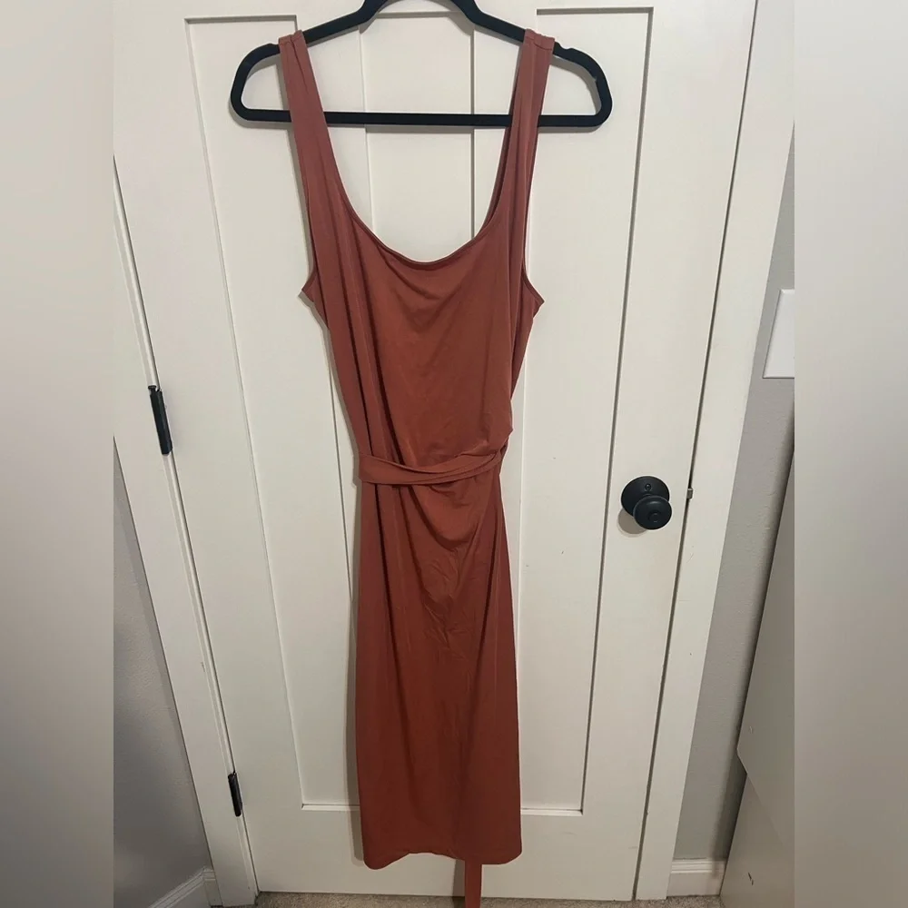 Ann Taylor Sleeveless Maxi Dress Tie Waist Size XL